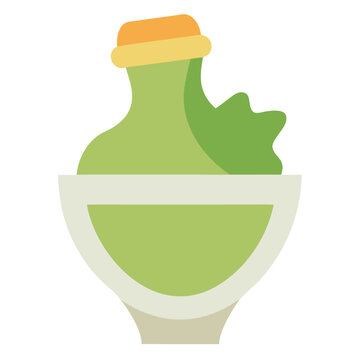 Illustration of Caesar dressing isolated on white background