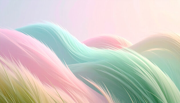 Soft Pastel Grass Field