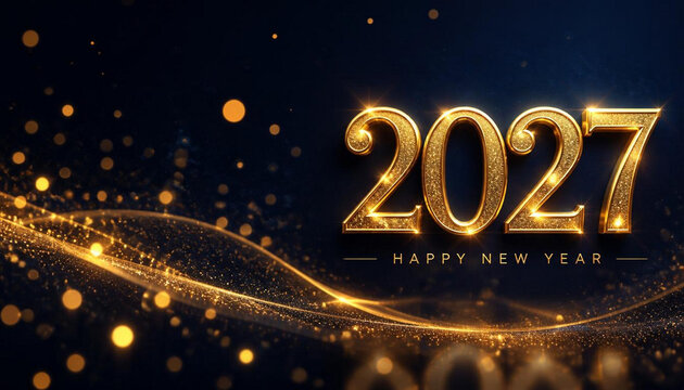 Happy New Year 2027 Greeting Card