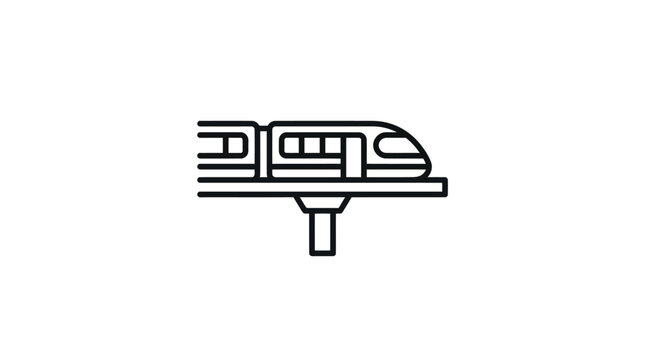 Monorail Train Transportation System.