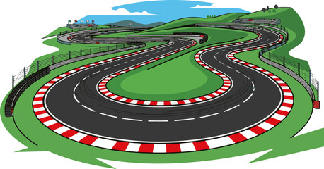 Curved Racetrack Circuit © yayan