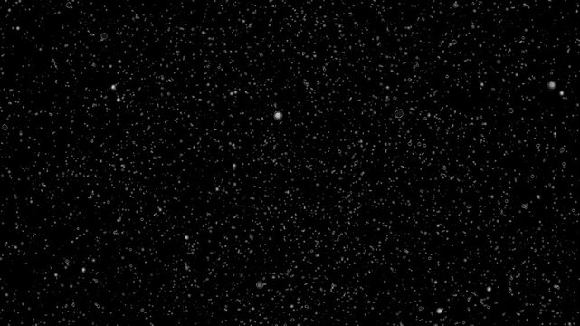 Starfield animation in dark space background.
