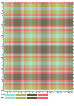 Seamless Plaid Tartan Pattern with Vibrant Summer Colors, Turquoise, Lime Green, Olive, and Pink, Geometric Fabric Texture for Fashion and Design
