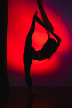 aerial silks flexibility silhouette