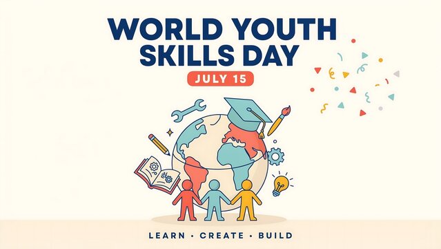 World youth skills day illustration july 15