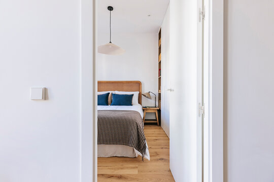 Bedroom Seen Through Doorway