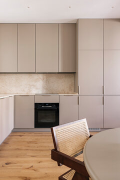 Beige Kitchen Cabinet Detail