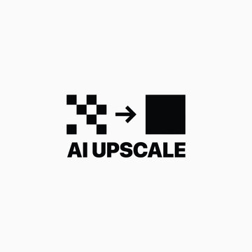 Pixelated squares transforming into a solid square with text a flat vector illustration pixelation blocks transformation conversion upgrade improvement