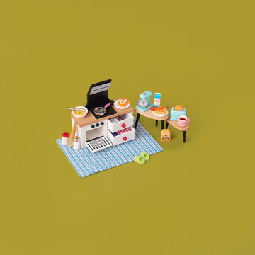 Miniature Breakfast Kitchen