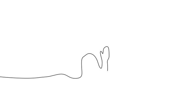 Freedom Word Continuous Line Drawing Video Symbolizing Independence and Liberty