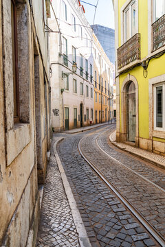 walking the streets of Lisbon Portugal