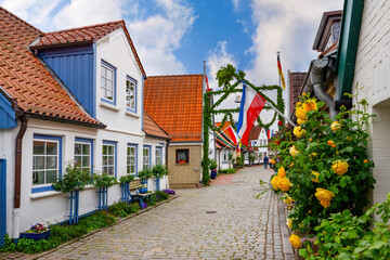 Historische Fischersiedlung Holm, Stadt Schleswig, Schleswig-Holsten, Deutschland © Comofoto