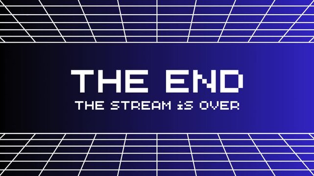 Retro synthwave twitch ending screen