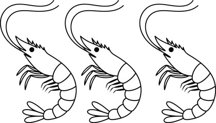 Three cartoon crabs walking side by side © Sathi