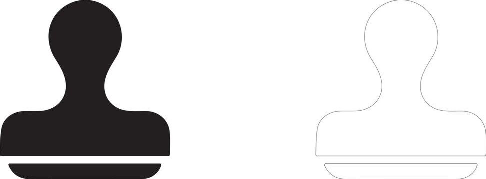Line Art Elements Set | Vector Illustration of Office Stamp, Environmental Certification Seal and Approved Eco Label.