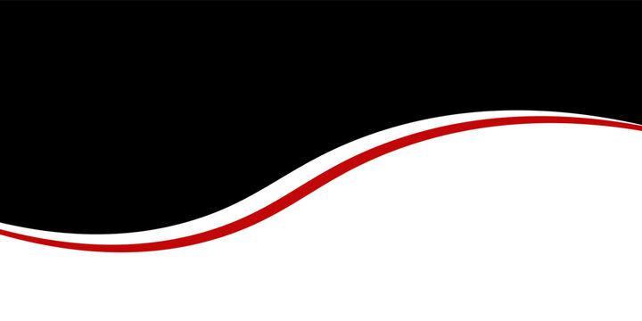 Abstract black and white wave background with red swoosh accent,eps10.vector illustration, walpaper