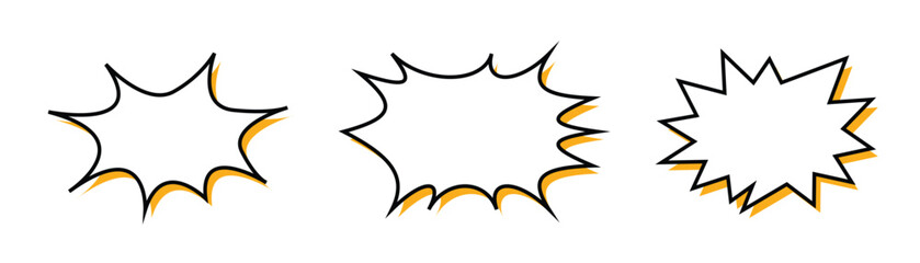 Fototapeta premium Abstract Comic Explosion Burst Shapes Collection for Price Tags, Promotional Banners and Sticker Design EPS 10