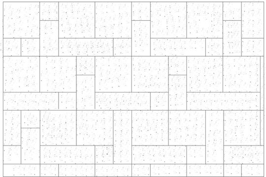 Monochrome interlocking paving pattern for architectural  CAD drawing interior and extorior design 