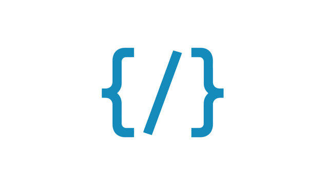 Minimalist JavaScript Code Icon Symbol Representing Coding and Programming