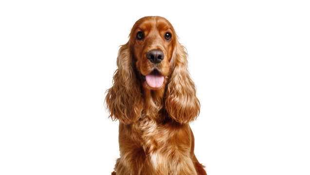English Cocker Spaniel dog with brown fur and long ears