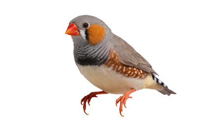 Obraz premium Zebra finch bird with orange beak and cheek patches