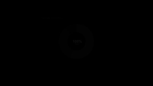 A sleek digital donut chart illustrating "Portfolio Allocation" with a 100% completion rate displayed prominently on a dark background.