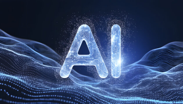 blue neon letter