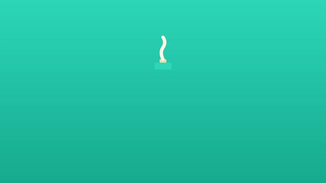 Minimalist animated loading bar progress indicator with smooth wavy motion on teal animation 4k background