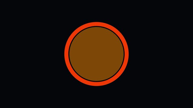 Minimalist loading spinner animation with orange circular progress bar on 4k black background