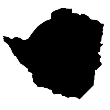 map of zimbabwe svg. black silhouette. flat. laser cut. circuit vinyl cut. commercial use. Solid black	