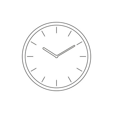 Vector illustration of Simple clock icon showing 10 o'clock