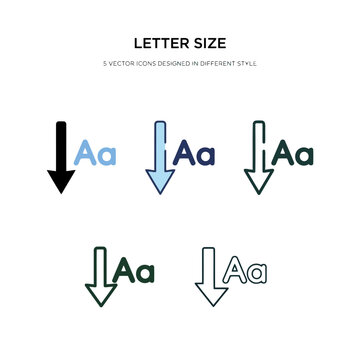 Vector illustration of Letter size comparison icons