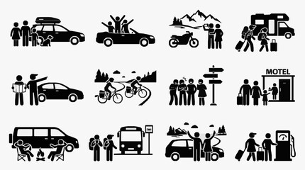 Obraz premium Daily Urban Commute Scenes with Vehicles.