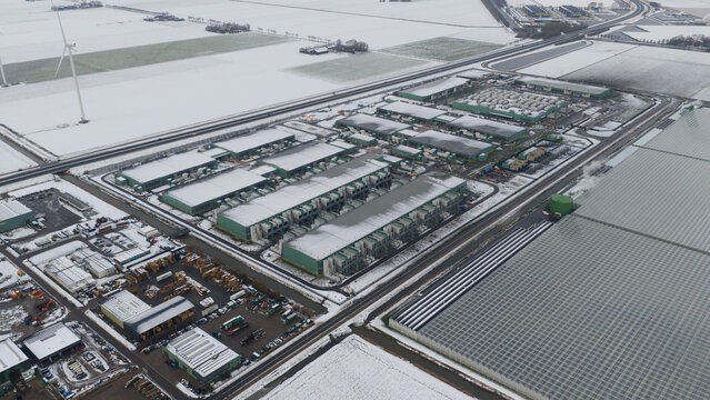 Large Scale Data Centers in Snowy Conditions.
