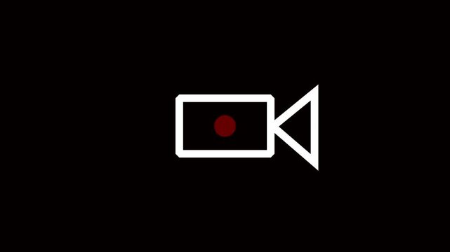 video camera icon animation sequence recording capture