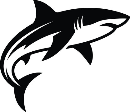 Stylized Shark Silhouette Illustration Representing Ocean Predator and Marine Wildlife Concept