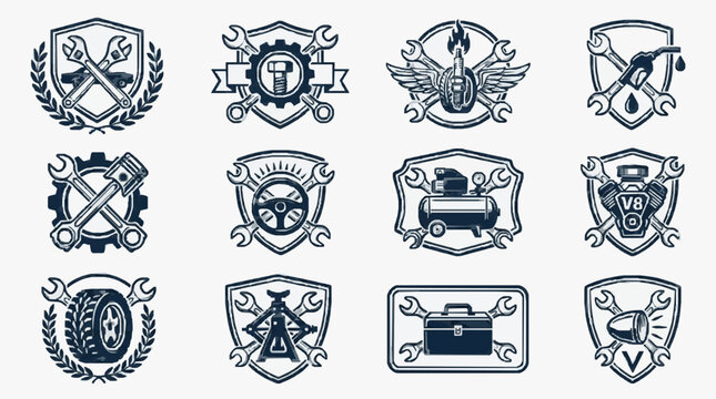 Symbolic Crest Emblems Collection.