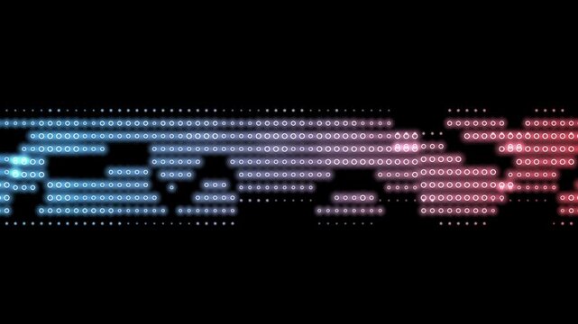 Modern electronic music pulse concept with colorful glowing circular grid