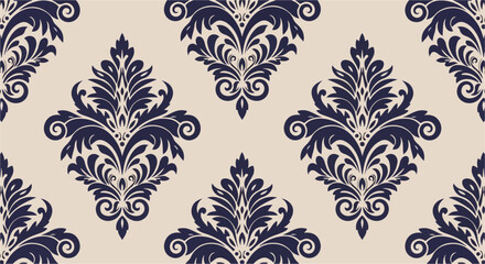 Fototapeta premium Classic seamless wallpaper inspired by palace decorations