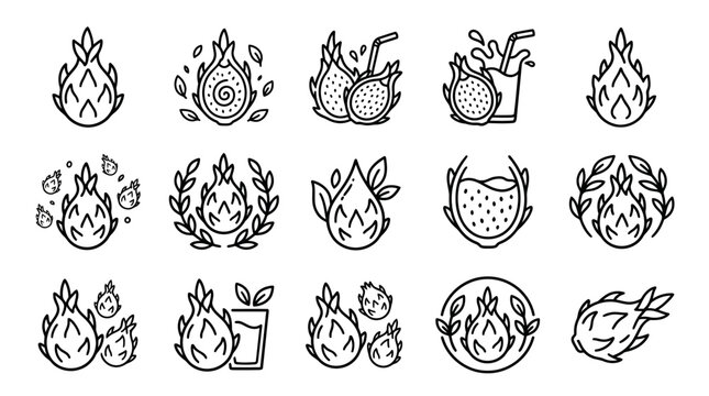 Flame icons with various objects burning.