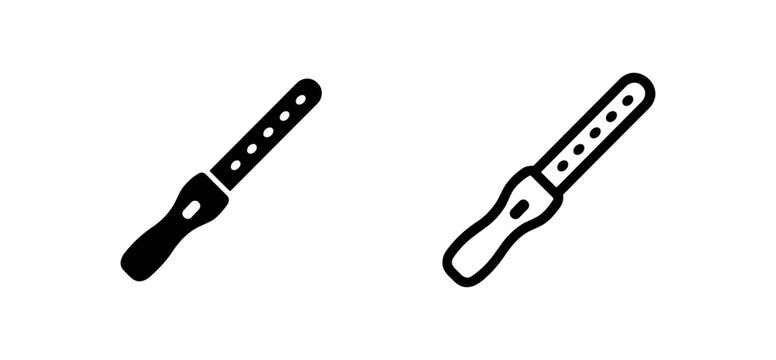 Foot file or callus remover icon, used for pedicure, foot care, and personal grooming.