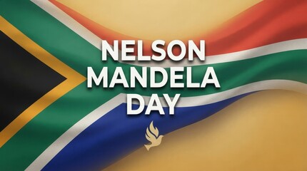 Fototapeta premium Nelson mandela day colorful flag design