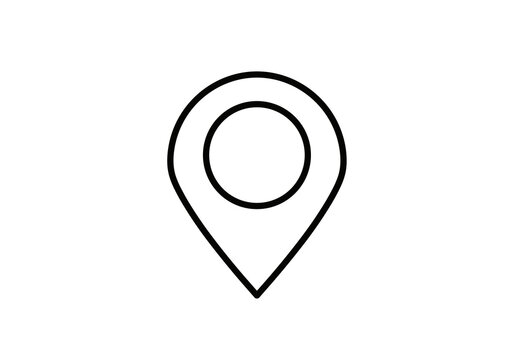 Bold map marker symbol for location tracking