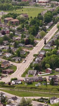 Aerial view of Quebec City and Levis straddling the St Laurence River