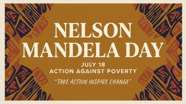 Nelson mandela day poster with action message