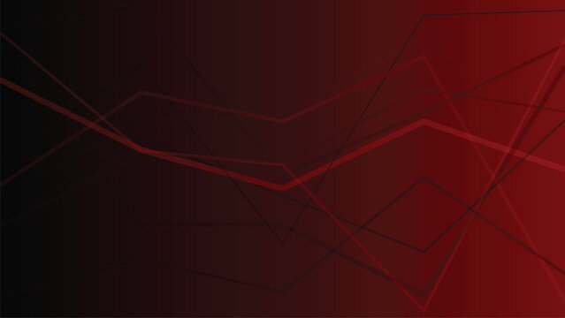 Dark red gradient background, featuring thin, intersecting, black lines creating, sharp geometric angles, and a complex, linear network structure