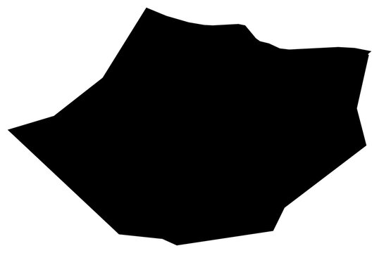 A contour map of Al Batinah South. Omani governorate silhouette