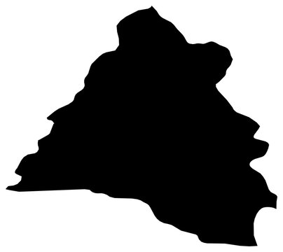 A contour map of Bihor. Romanian county silhouette