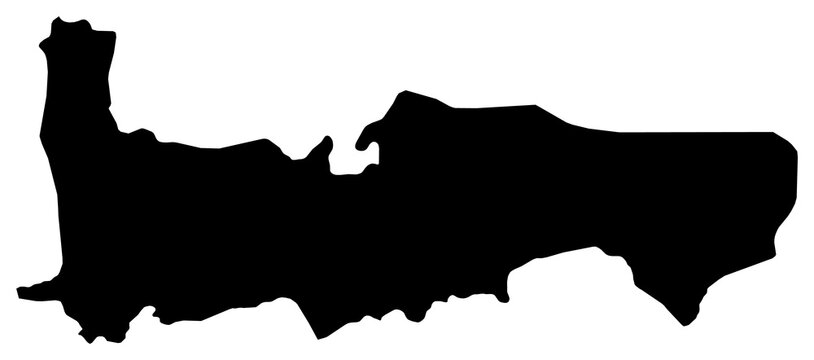 A contour map of Hama. Syrian province silhouette