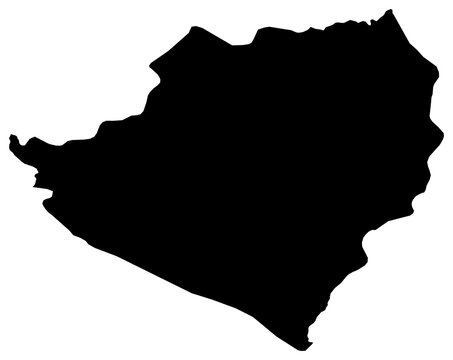 A contour map of Kirkuk. Iraqi province silhouette